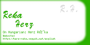 reka herz business card